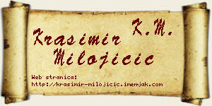 Krasimir Milojičić vizit kartica
